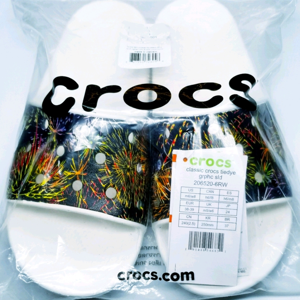 Crocs Classic Slides Professionally Hydro Dipped